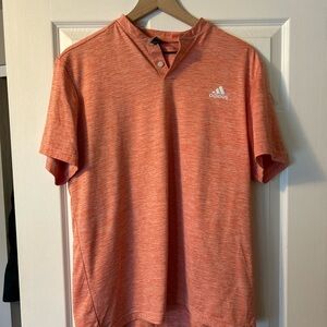 Adidas Orange Polo Shirt Athletic Style